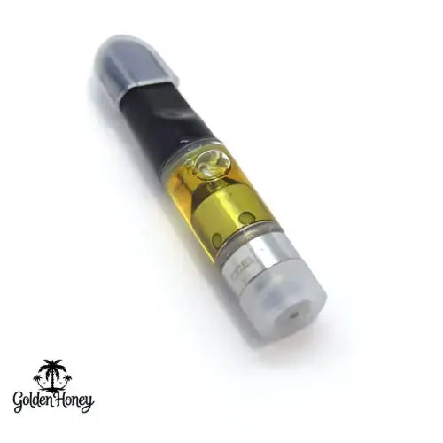 Destilado THC Cápsula Premium de 1ml, con aceite orgánico de THC concentrado en un cartucho.