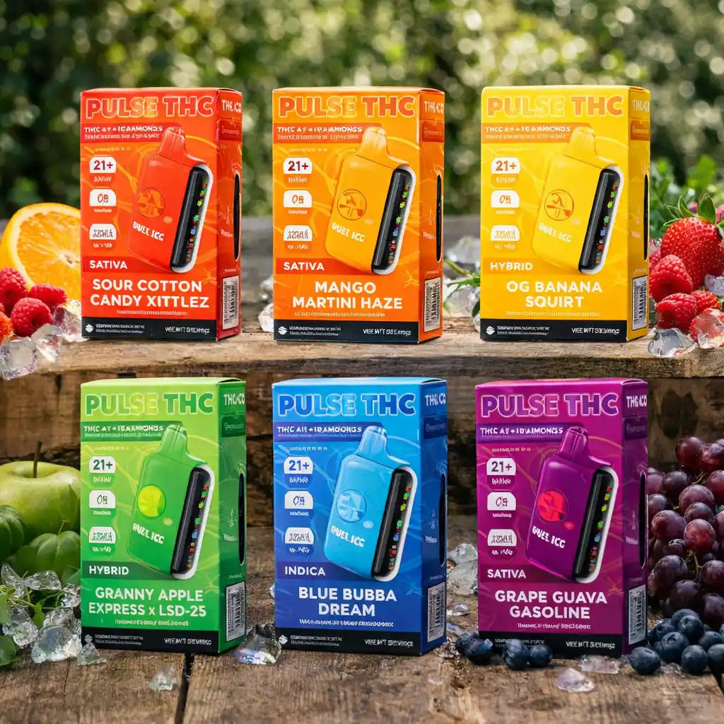 Los sabores dded los Pulse thc de 5ML