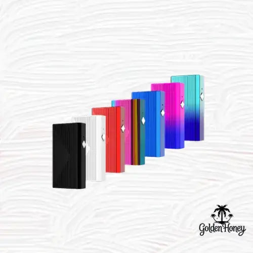 Variety of Airis Mistica 3 batteries in different colors, showcasing their sleek design and compact size.