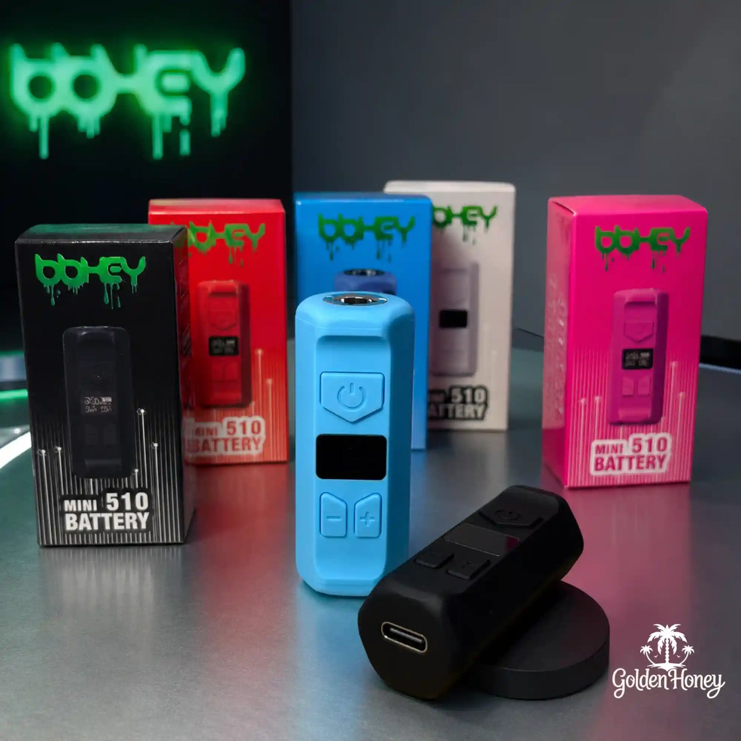 Portable battery 510thread mini OLED screen display