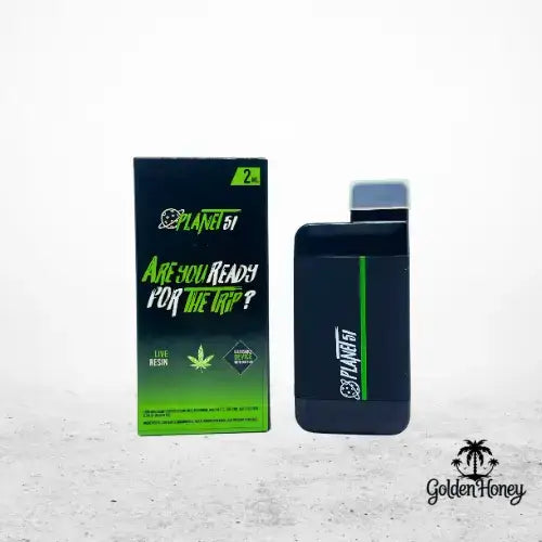 Planet51 American Device 2ML in sleek design with packaging, featuring live resin and temperature control.