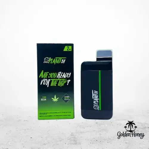 Planet51 American Device 2ML in sleek design with packaging, featuring live resin and temperature control.