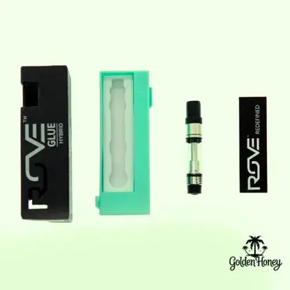 Rove Glue Hybrid cartridge packaging and product, showcasing premium quality and design.