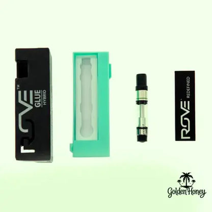 Rove Glue Hybrid cartridge packaging and product, showcasing premium quality and design.
